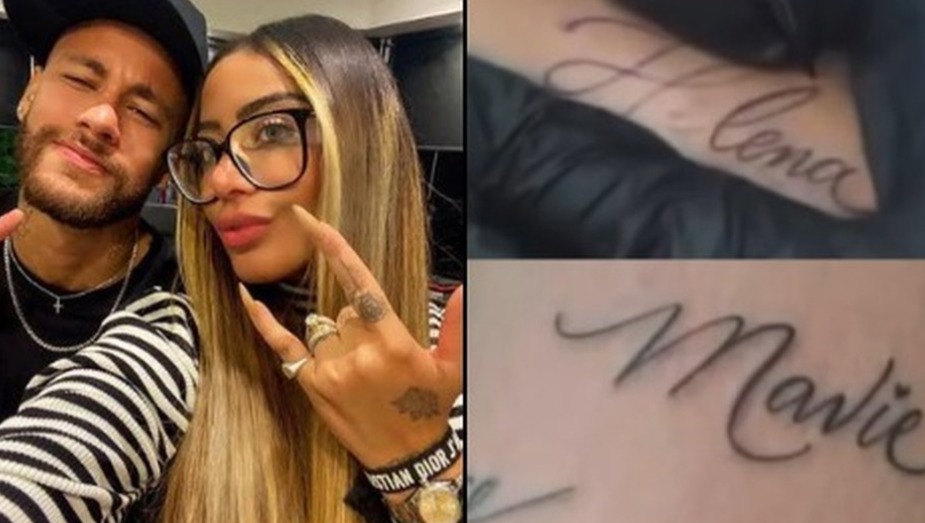 Irmã de Neymar fez tatuagem em homenagem as suas sobrinhas