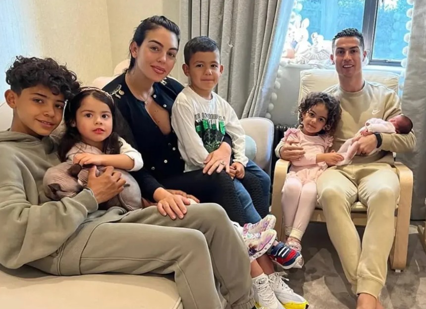 Cristiano Ronaldo e sua família