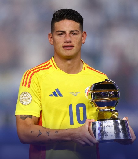 James Rodríguez, eleito o melhor jogador da Copa América 2024