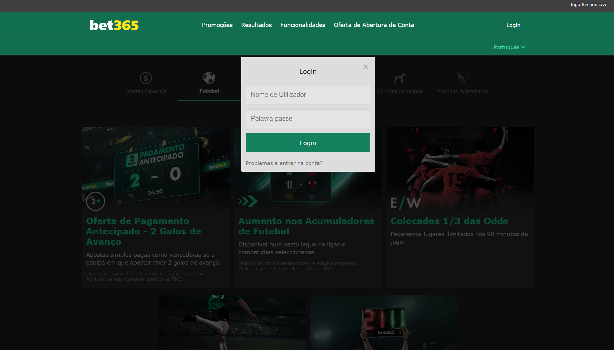 Login na Bet365