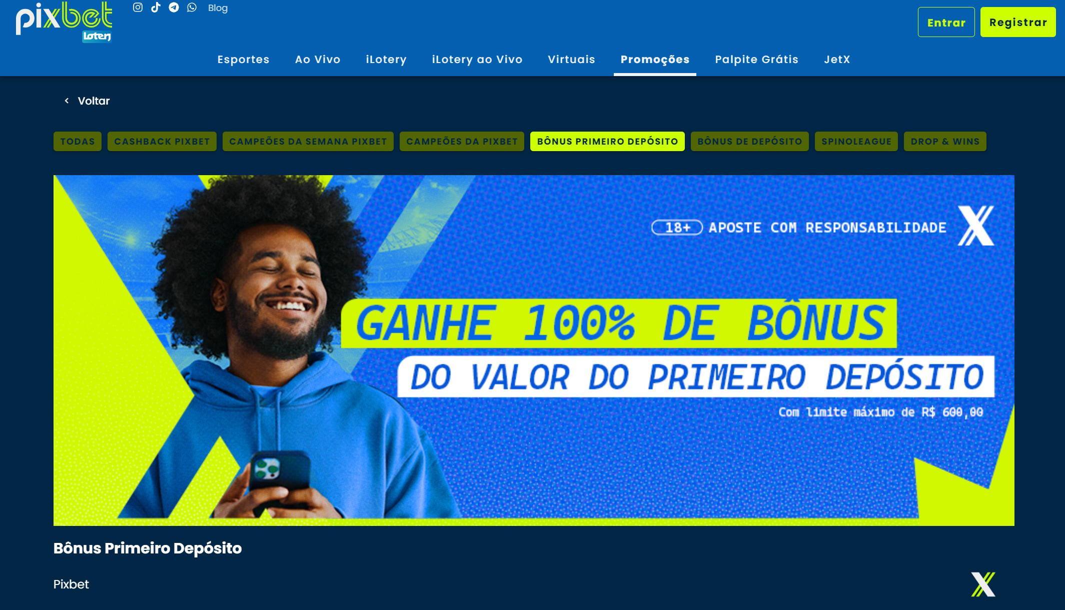 Promoção Primeiro Depósito