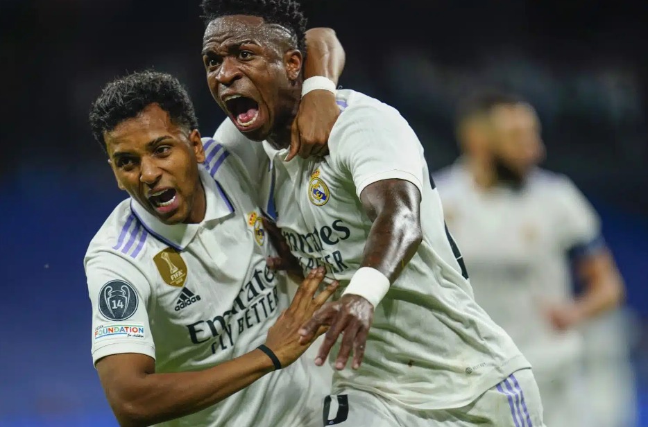 Os brasileiros Vini Jr e Rodrygo, do Real Madrid