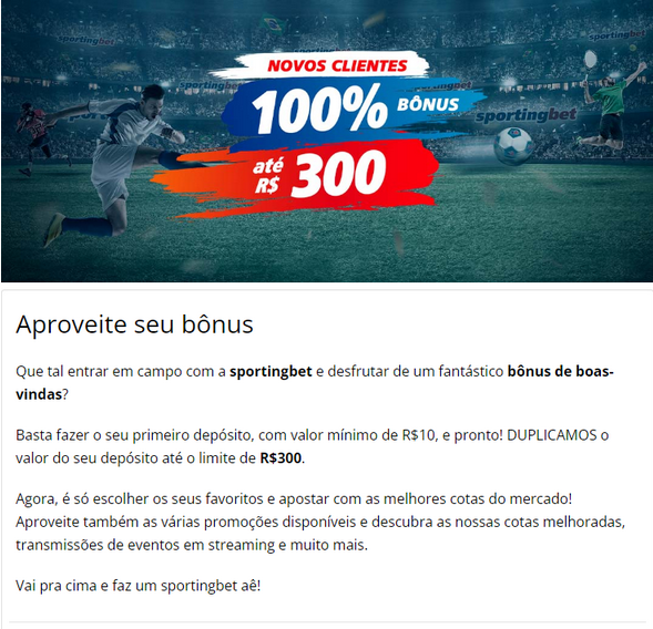 Promoções Sportingbet Brasil