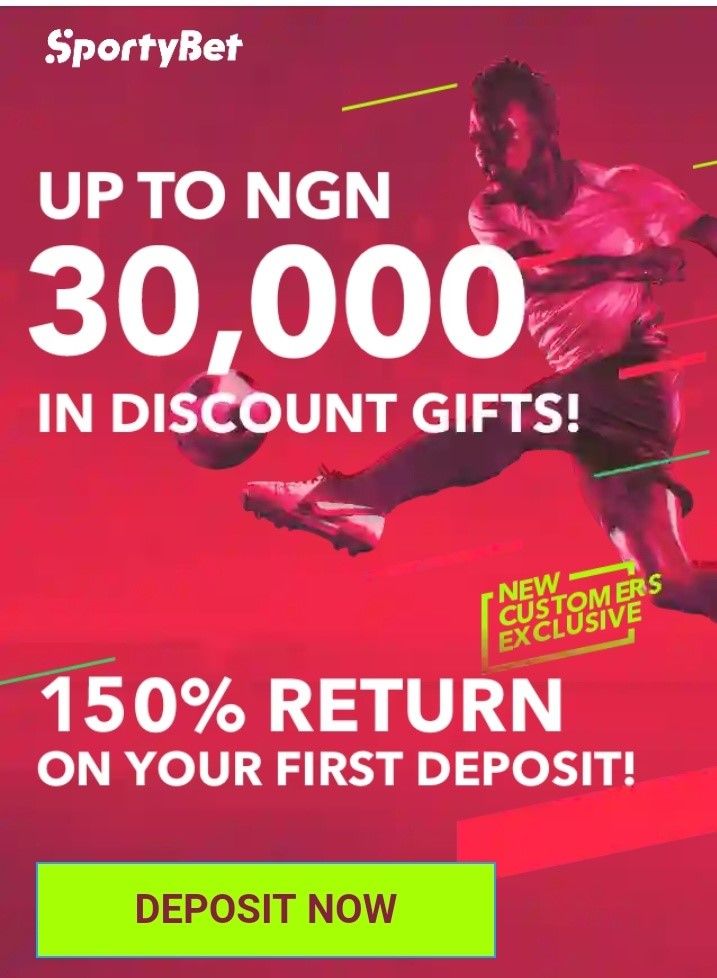 Sportybet 150% Cashback on first deposit