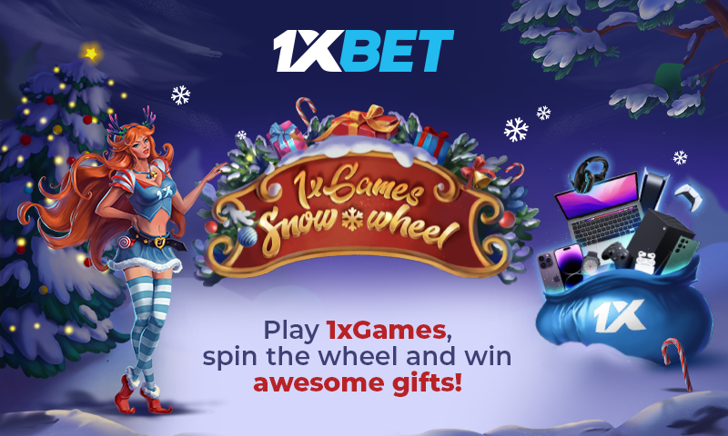 1XBet 1XGames Snow Wheel Promo