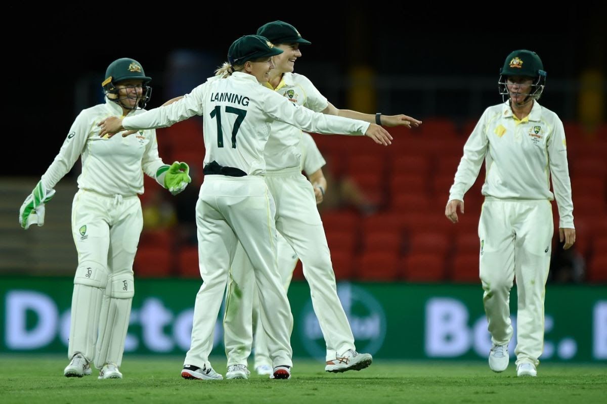 Women’s Test: Australian women crawl back before rain interrupts again