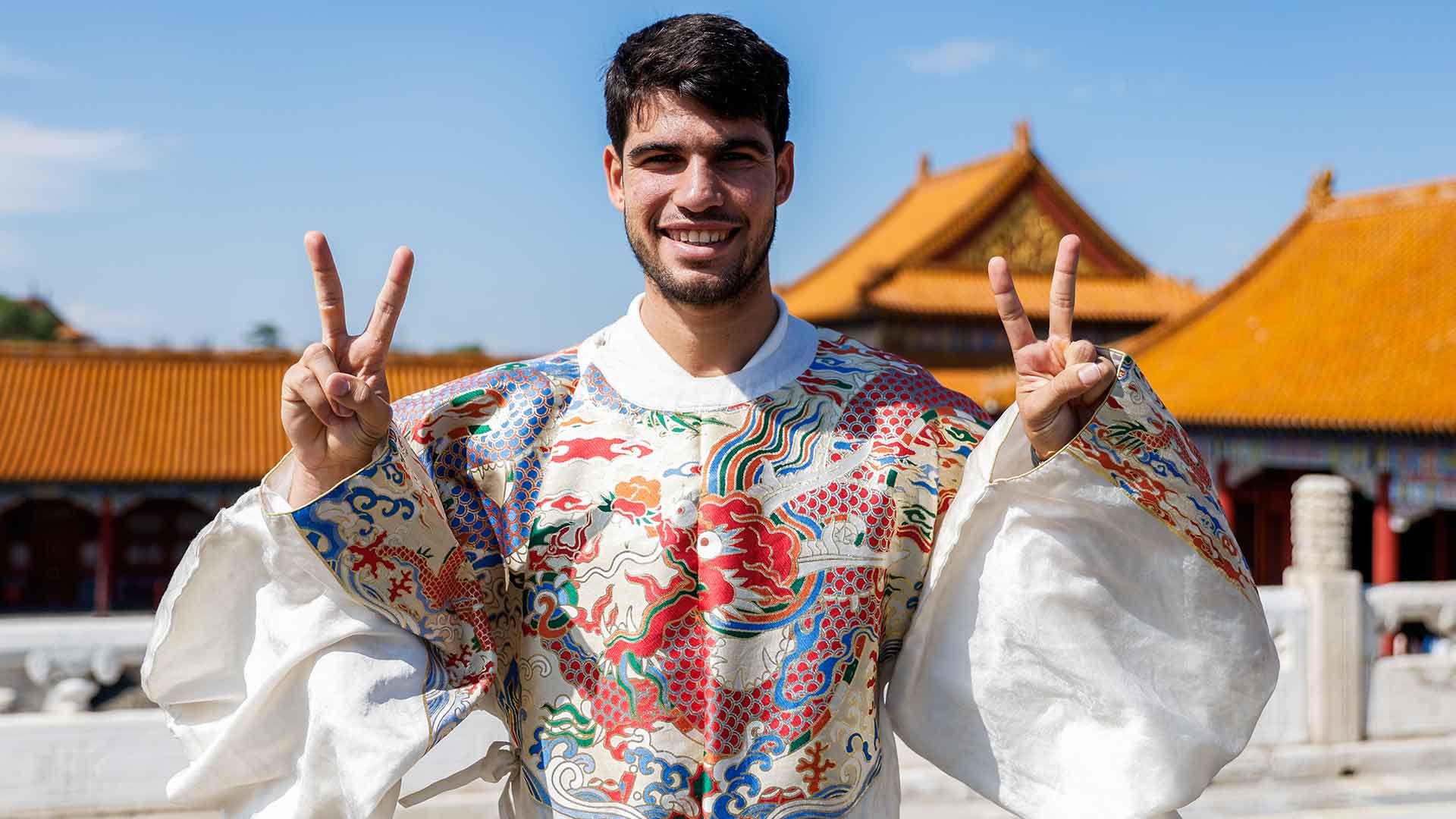 Carlos Alcaraz and Coco Gauff Stunned the Forbidden City in Local Traditional Chinese Outfit