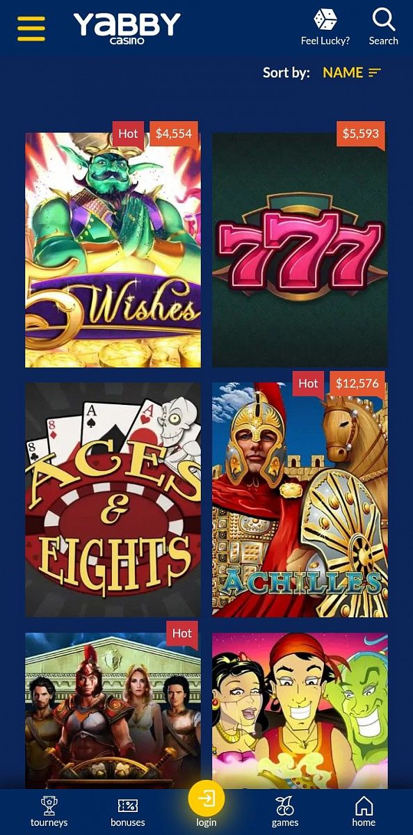 Yabby Casino iOS