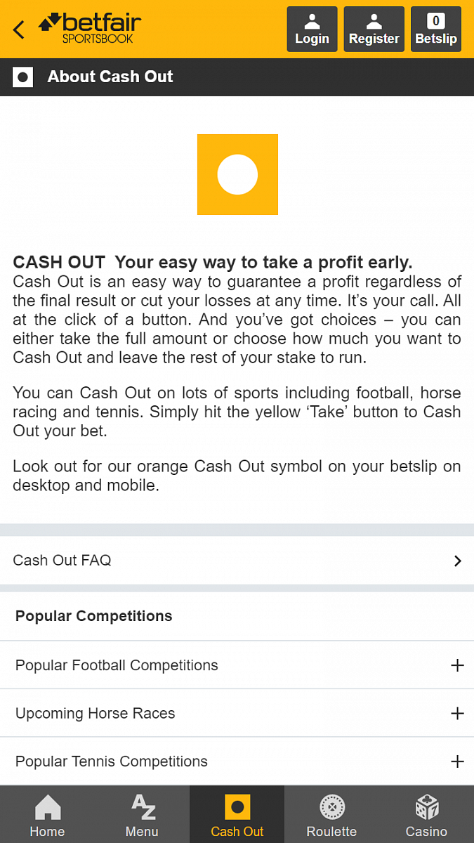 Betfair mobile app