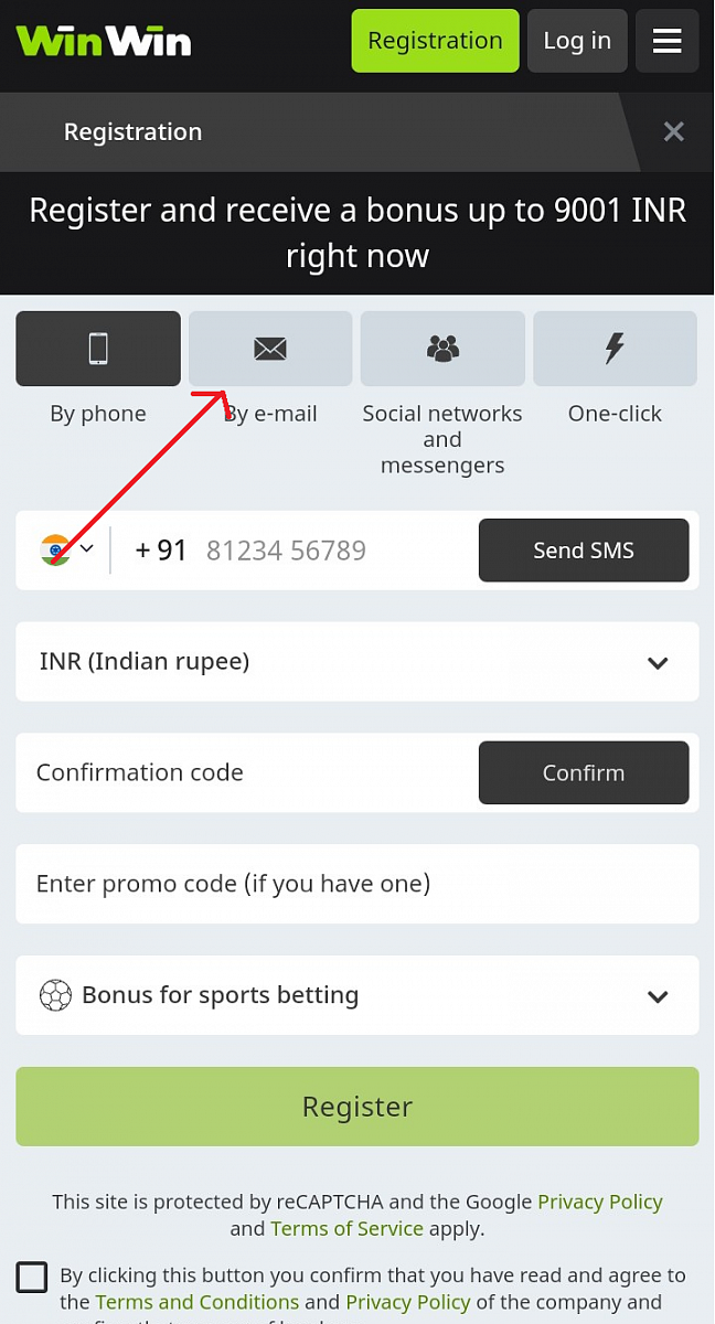 WinWinBet Register