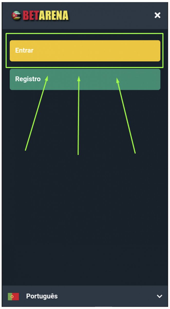 Como fazer login na versão mobile, passo 3