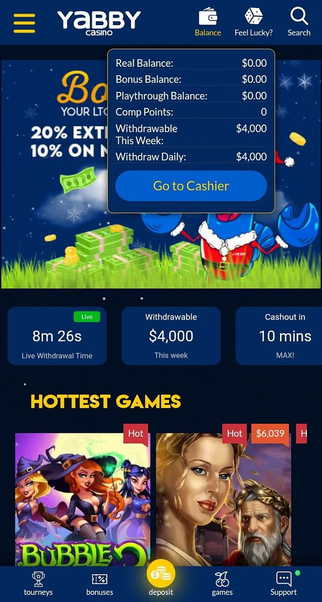 Yabby Casino Android