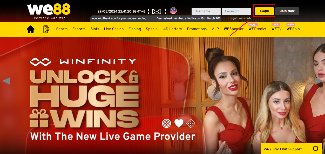 We88 Casino Login