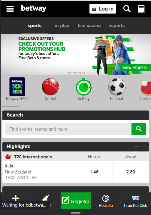 Betway iOS downloading