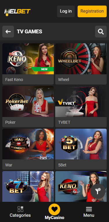 Melbet casino games