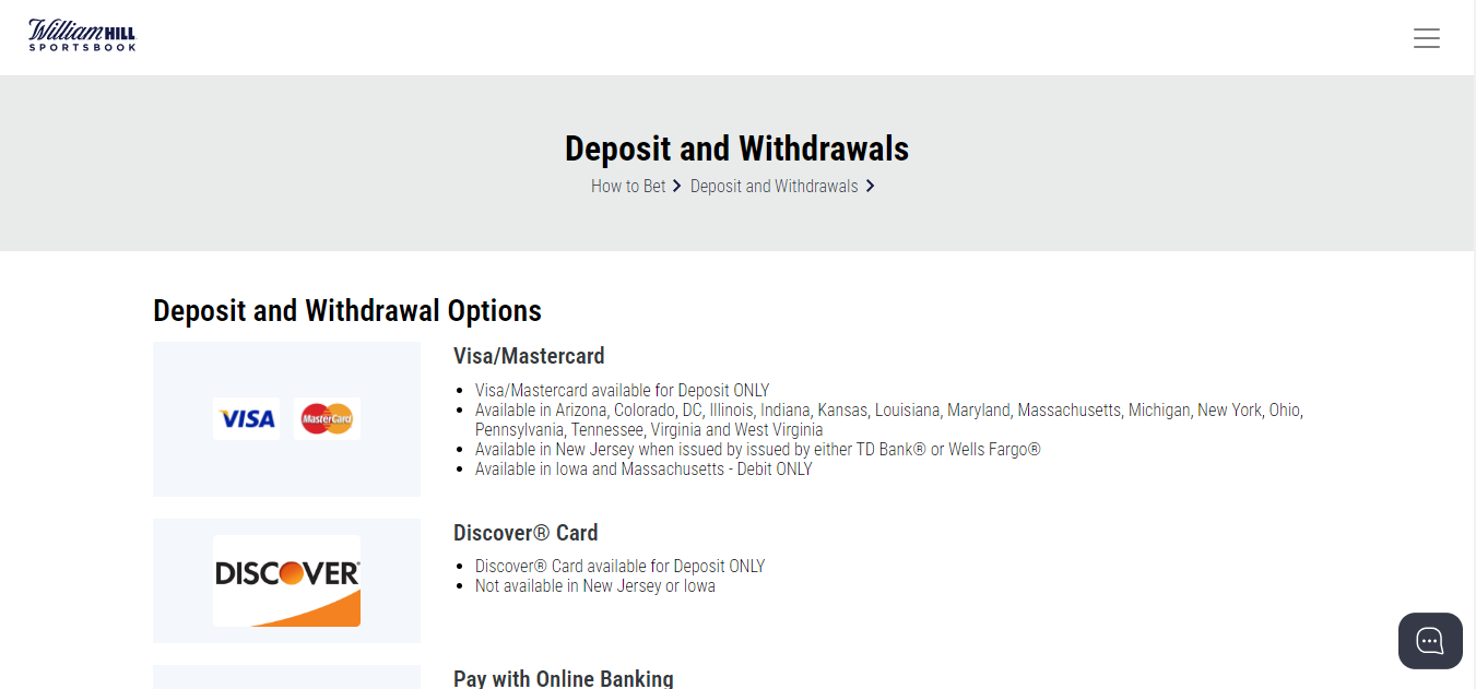 William Hill Deposit