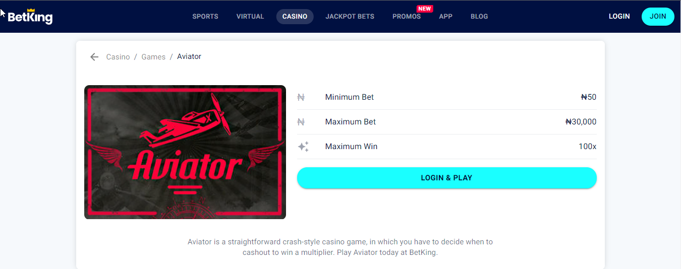 Image Of Betking Aviator Game