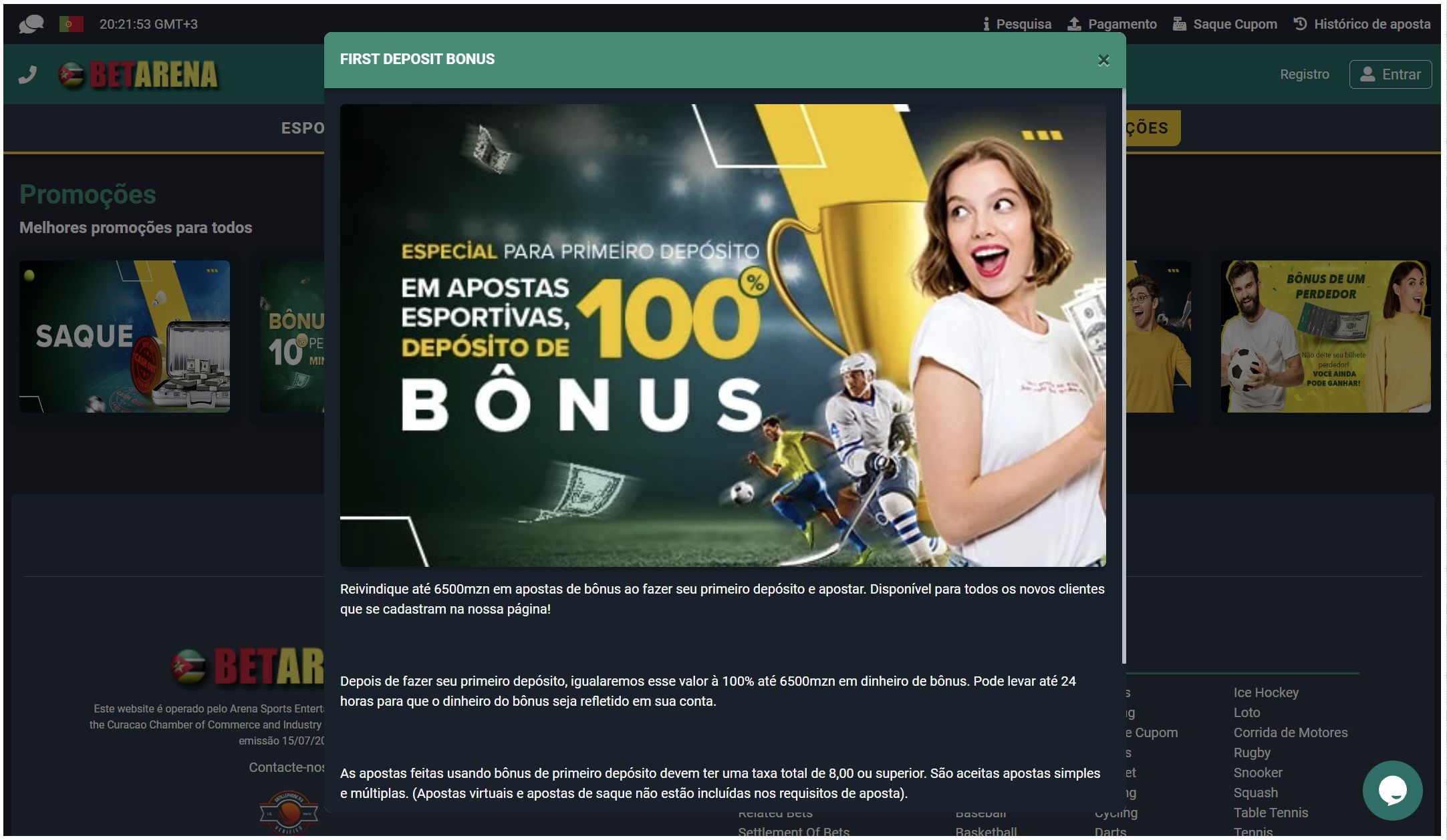 Promoções BetArena