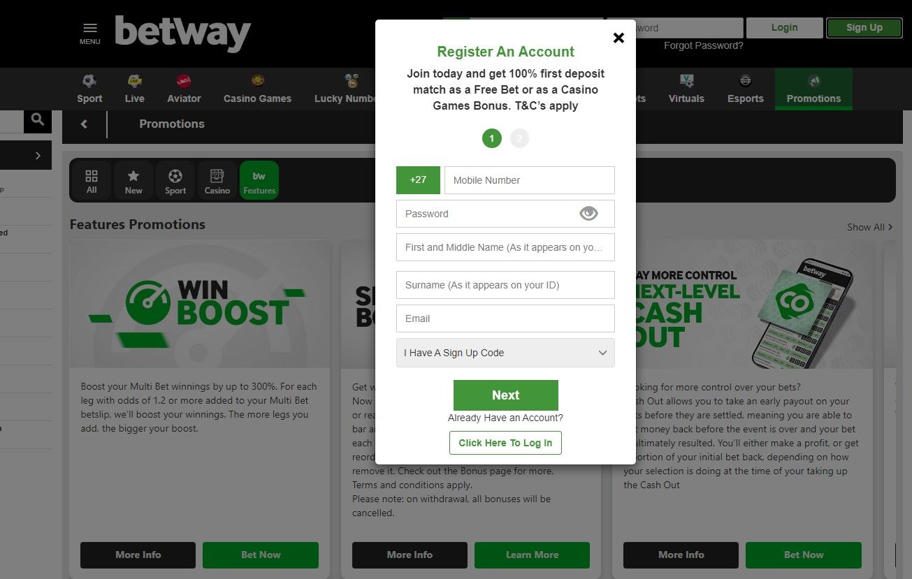 Betway Sign-Up