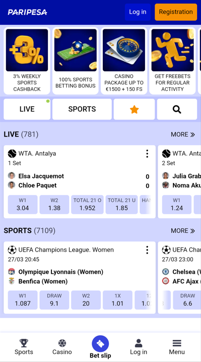 Betpawa download vs Paripesa Android App