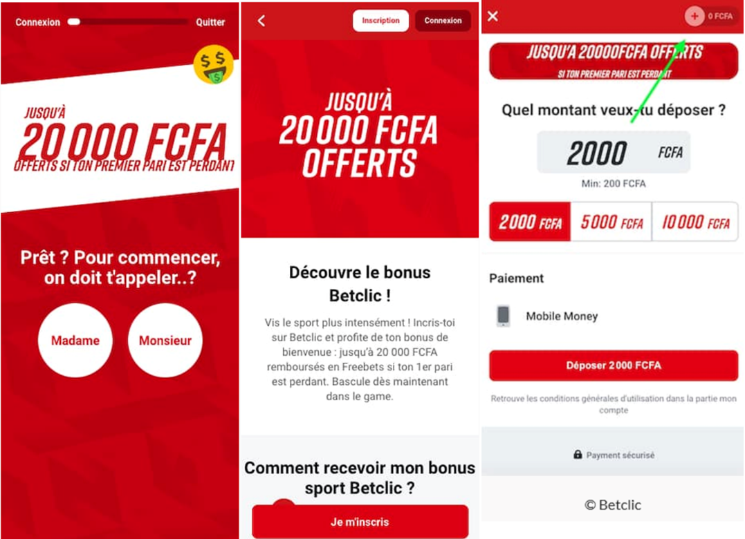 images de création puis de dépôt sur betclic