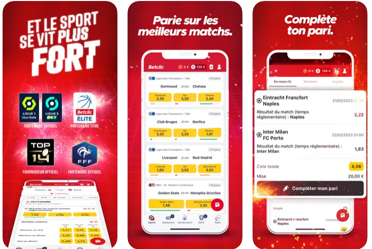 images de l’APK betclic pour Côte d’Ivoire.