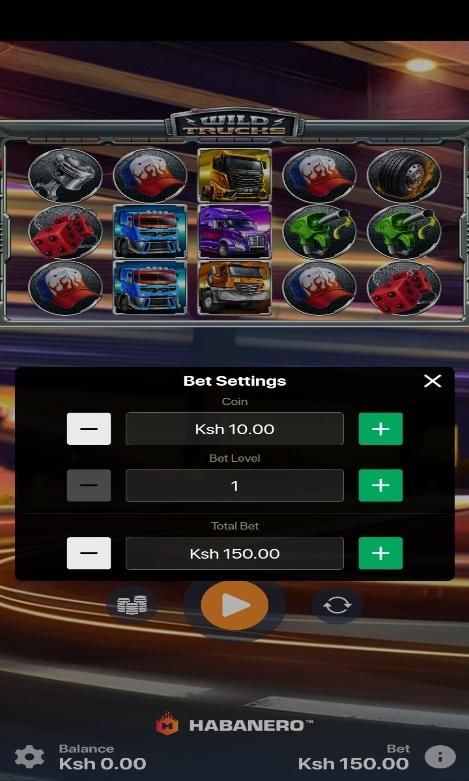 Wild Trucks Betway on Mobile Version 