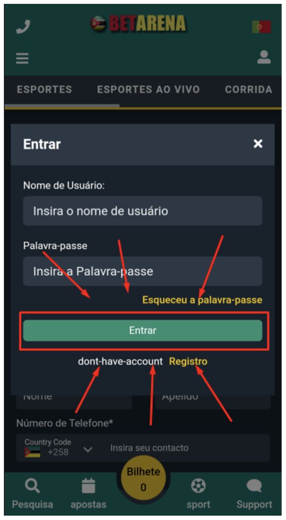 Como fazer login na versão mobile, passo final