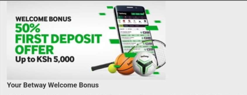 An image of the Betway Kenya welcome offer bonus