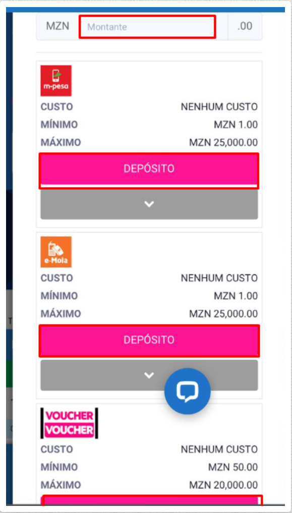 Métodos de depósito da Elephant Bet versão mobile