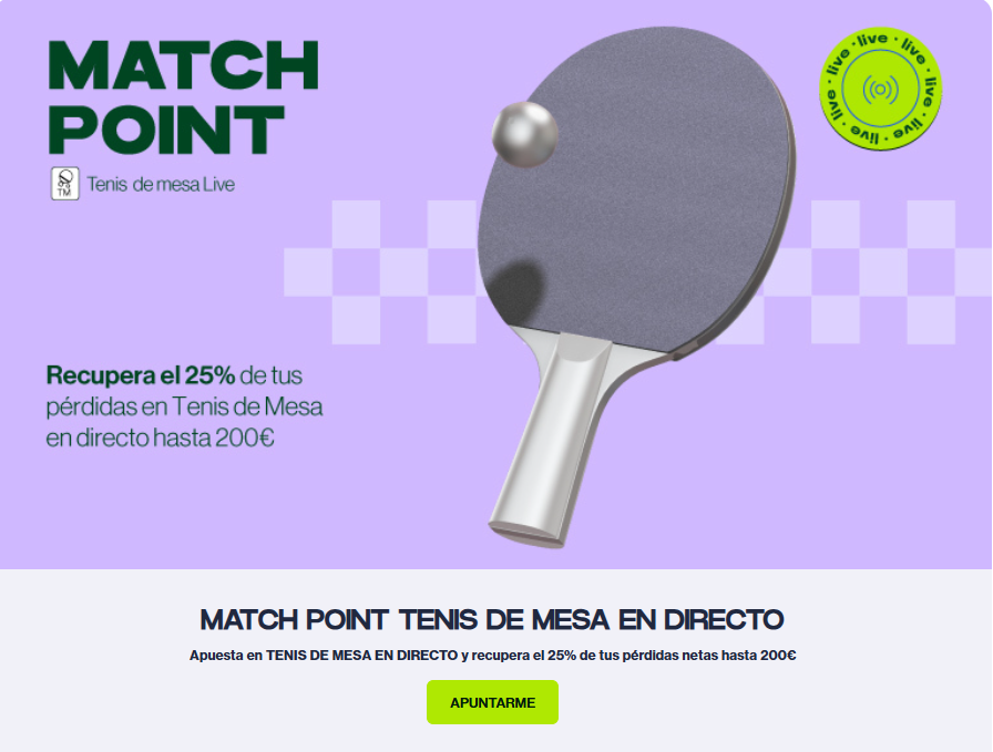 promoción de match point de retabet