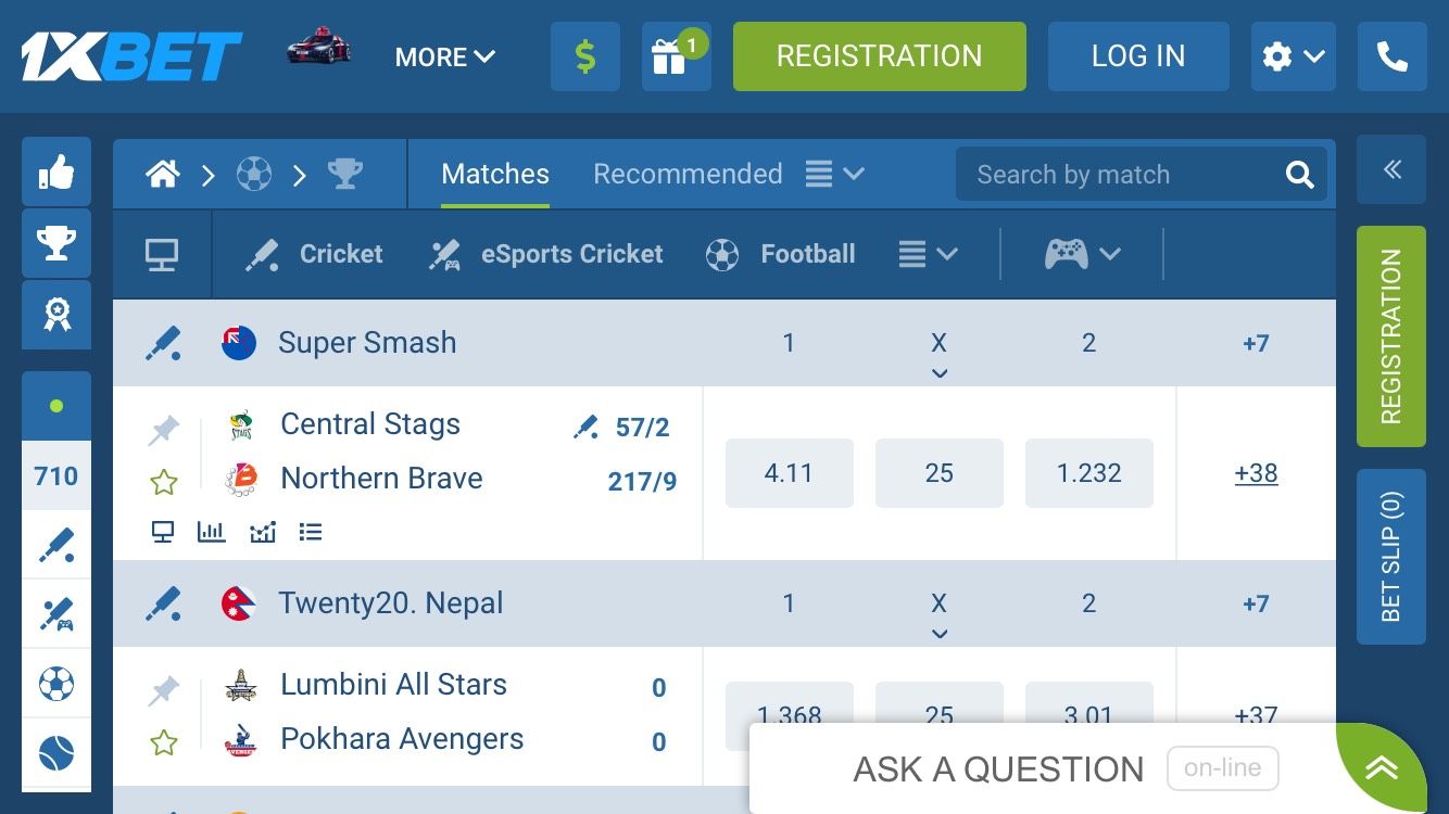 Image of the 1xBet Bangladesh homepage