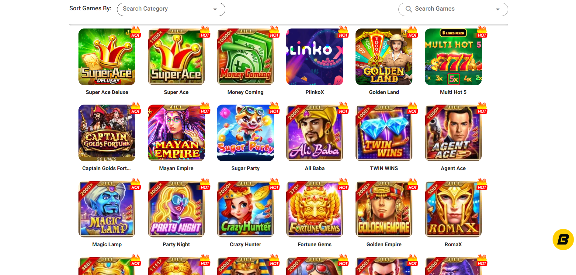 Slot games on Babu88