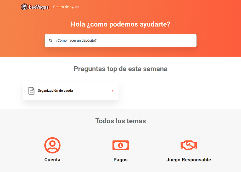 Servicio de atención al cliente de LeoVegas España