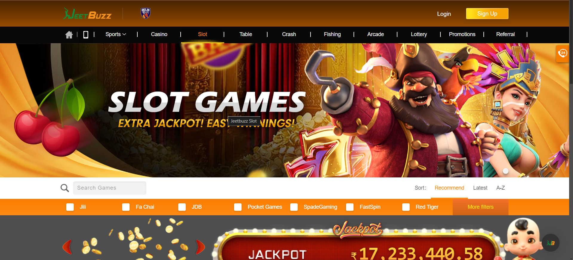 Slot options on Jeetbuzz