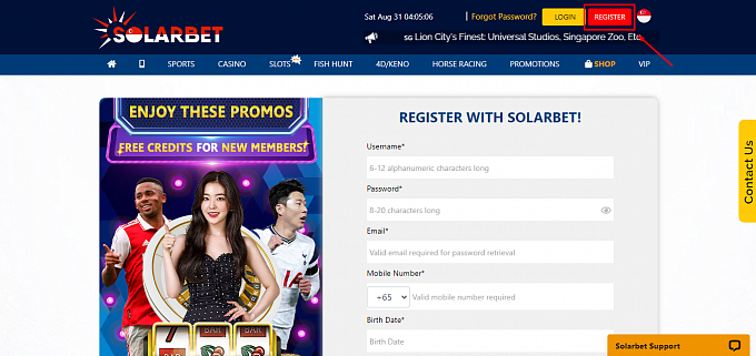 Solarbet Sign-Up