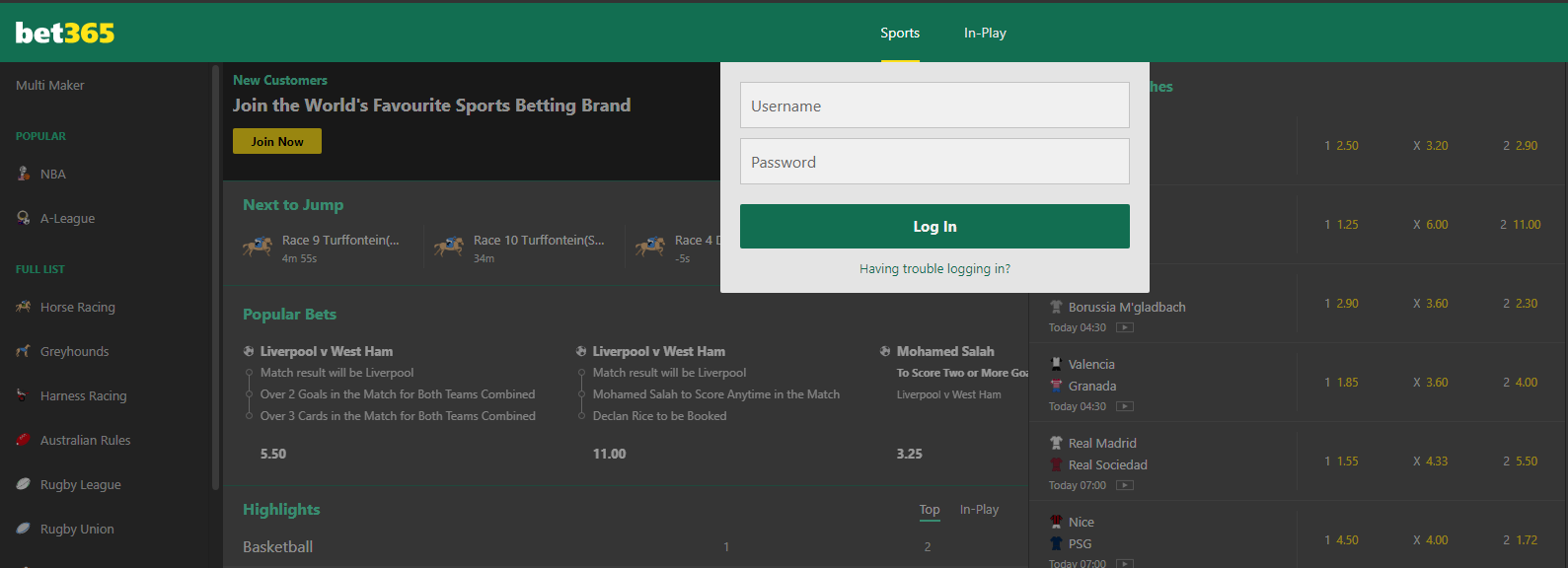 Bet365 India Desktop Login