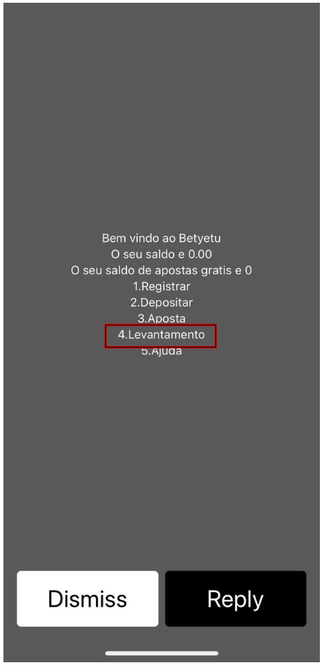 Levantamento de valores na BetYetu Moçambique