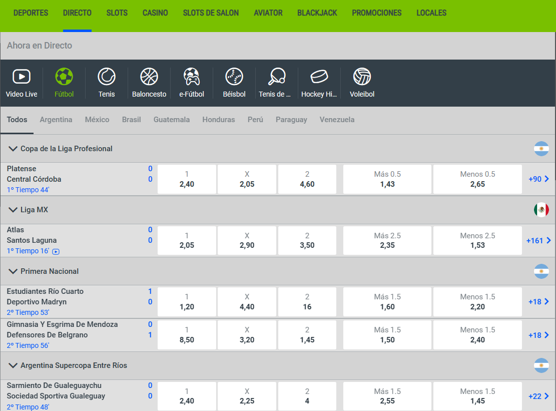 apostar en directo en Codere