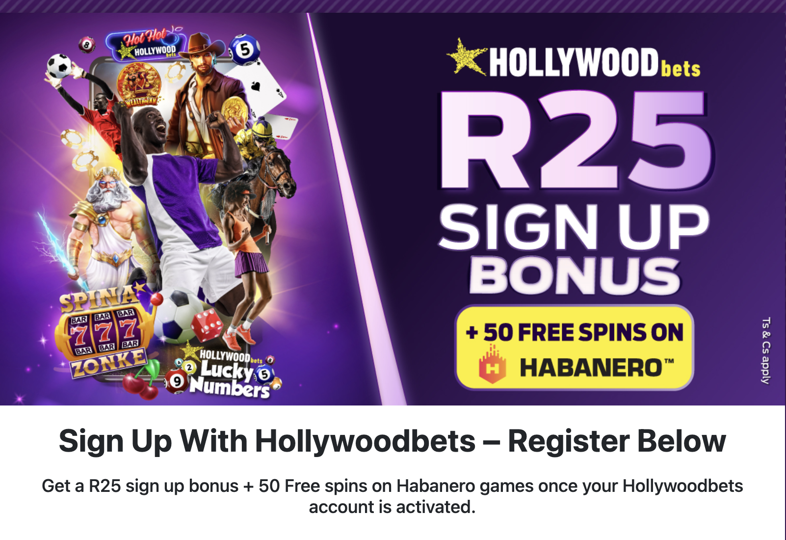 Hollywoodbets Sign-up Bonus