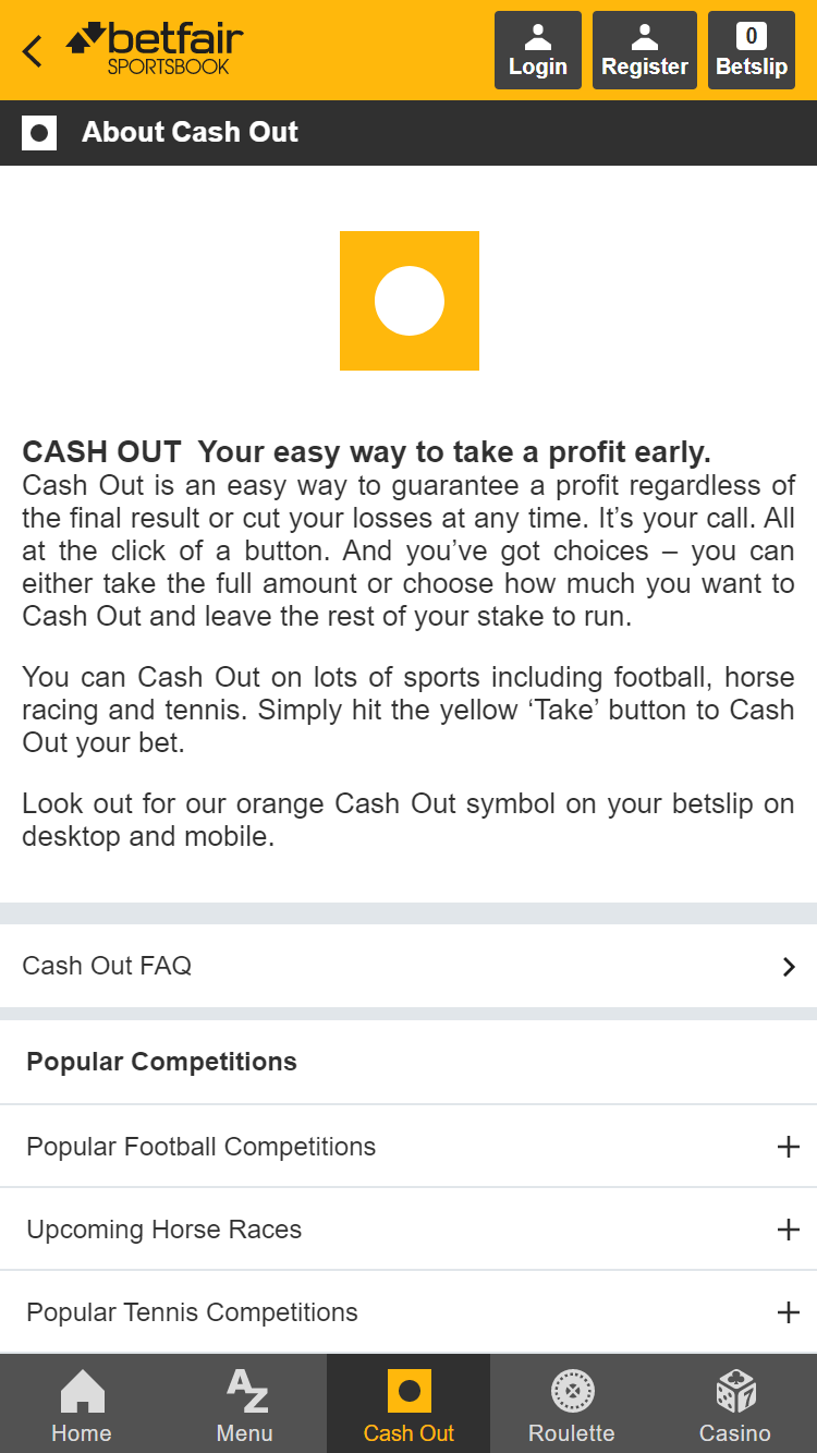 Betfair mobile app