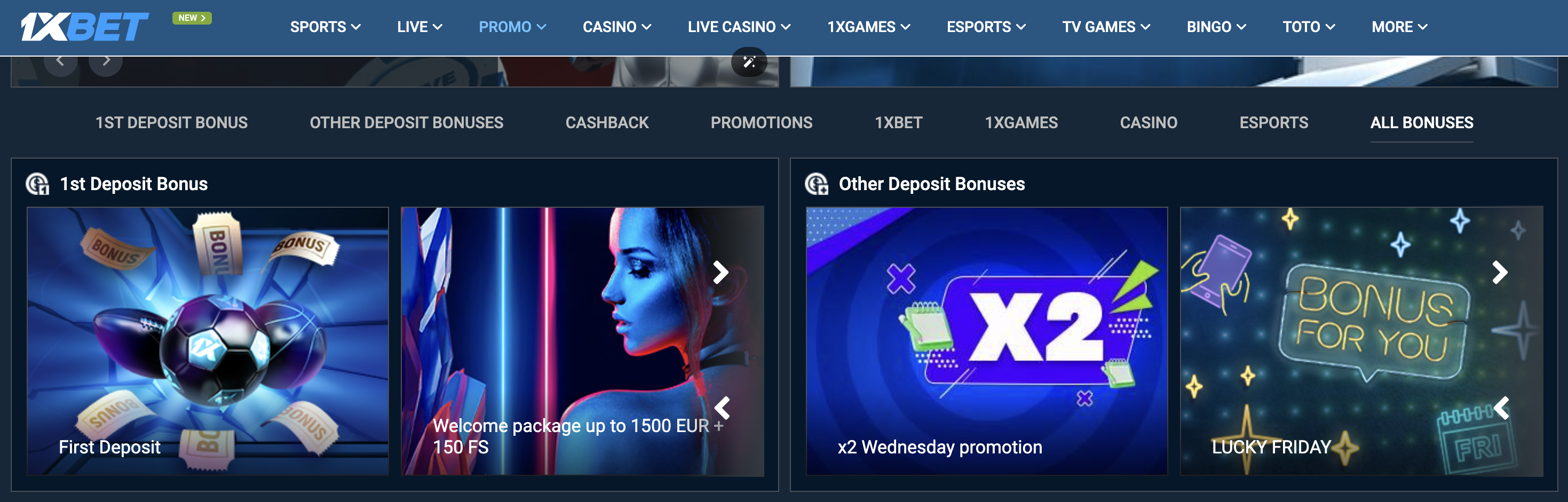 Claim the 1xBet Bonus