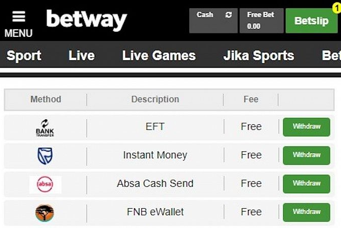 Image of Betway Mobile Withdrawals