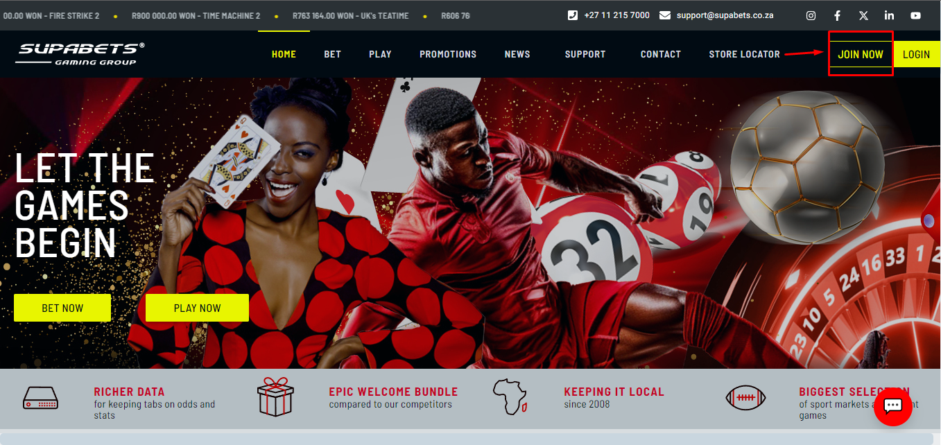 Visit the Supabets Betting Site