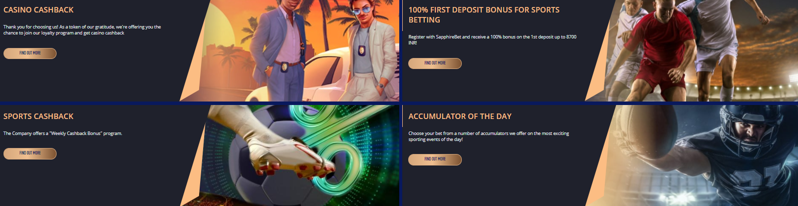 Sapphirebet Promos and Bonuses