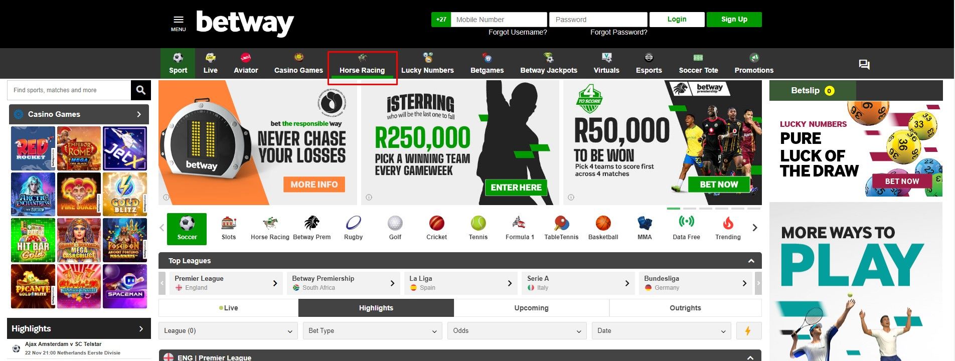 Betway Features image