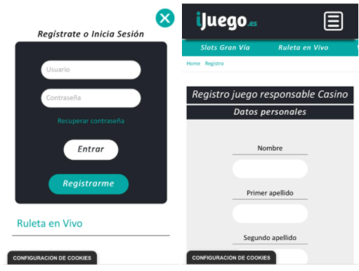 Registrarse en iJuego móvil