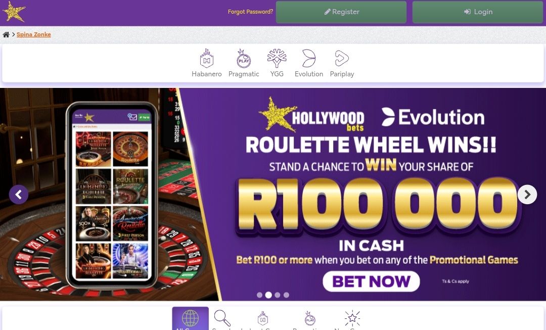 Image shows Hollywoodbets Spina Zonke