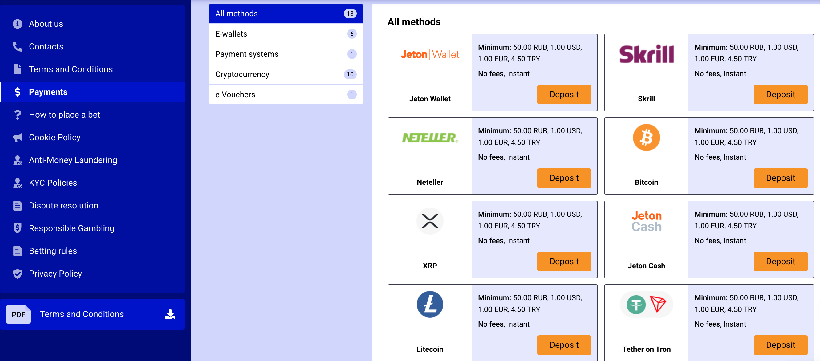 Paripesa Ghana Payment Methods