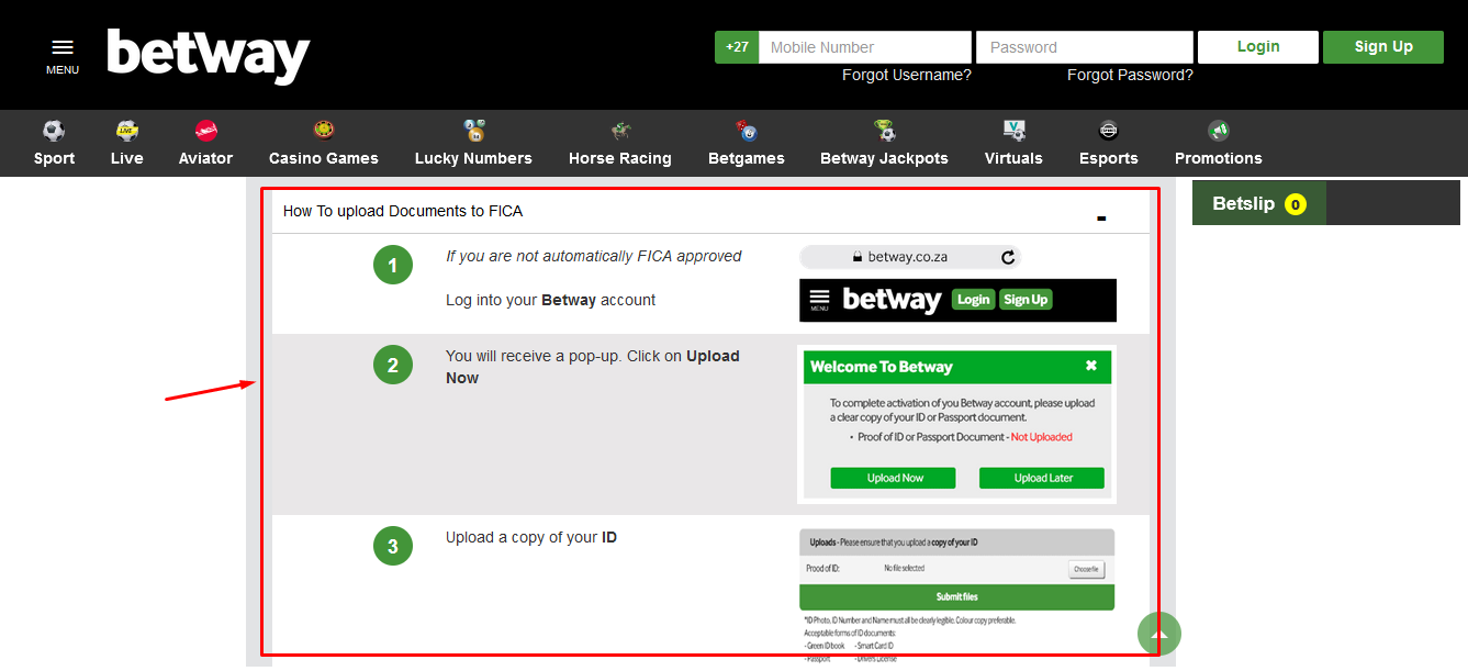 Image of How to FICA With Betway App